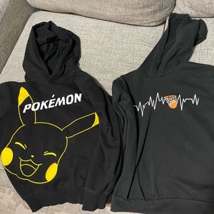 Black Kids Hoodie Pokemon